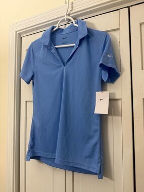 Nike Women's Light Blue golf polo small NEW
